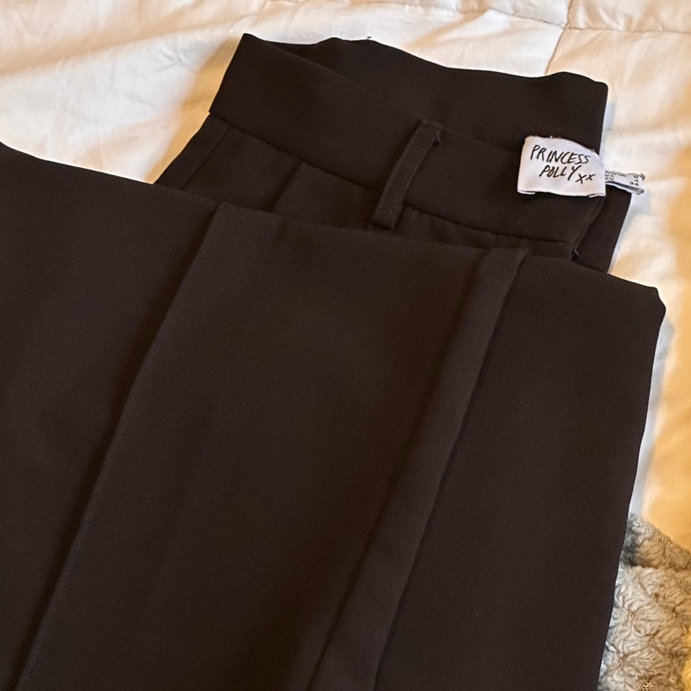 Princess Polly wide leg pants black